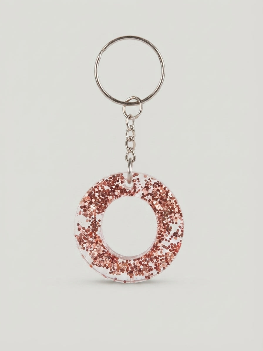 Glitter Ring Keychain - Crafted by Chitra