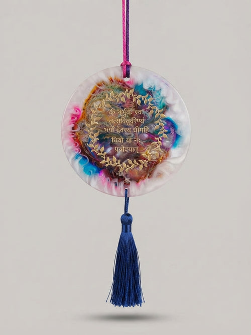 Spectrum Gayatri Mantra Resin Wall Hanging - Crafted by Chitra