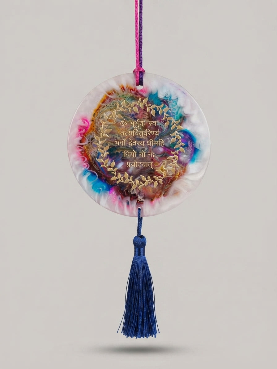 Spectrum Gayatri Mantra Resin Wall Hanging - Crafted by Chitra