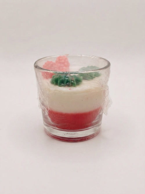 Cranberry Berry and Fruit Glass Candle - Crafted by Chitra