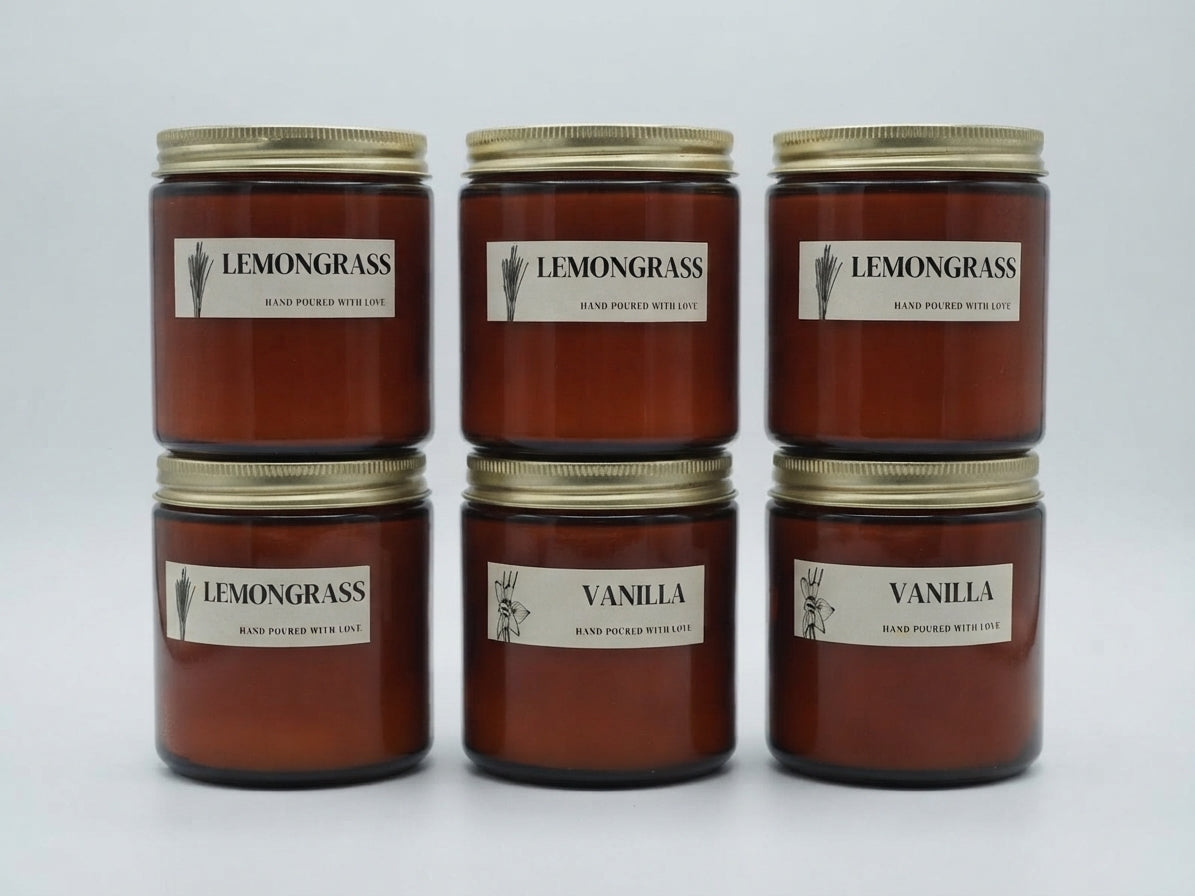 Vanilla Scented Jar Candle - Crafted by Chitra