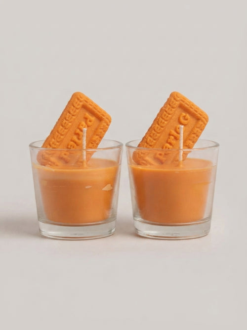Biscuit Candle Pair - Crafted by Chitra