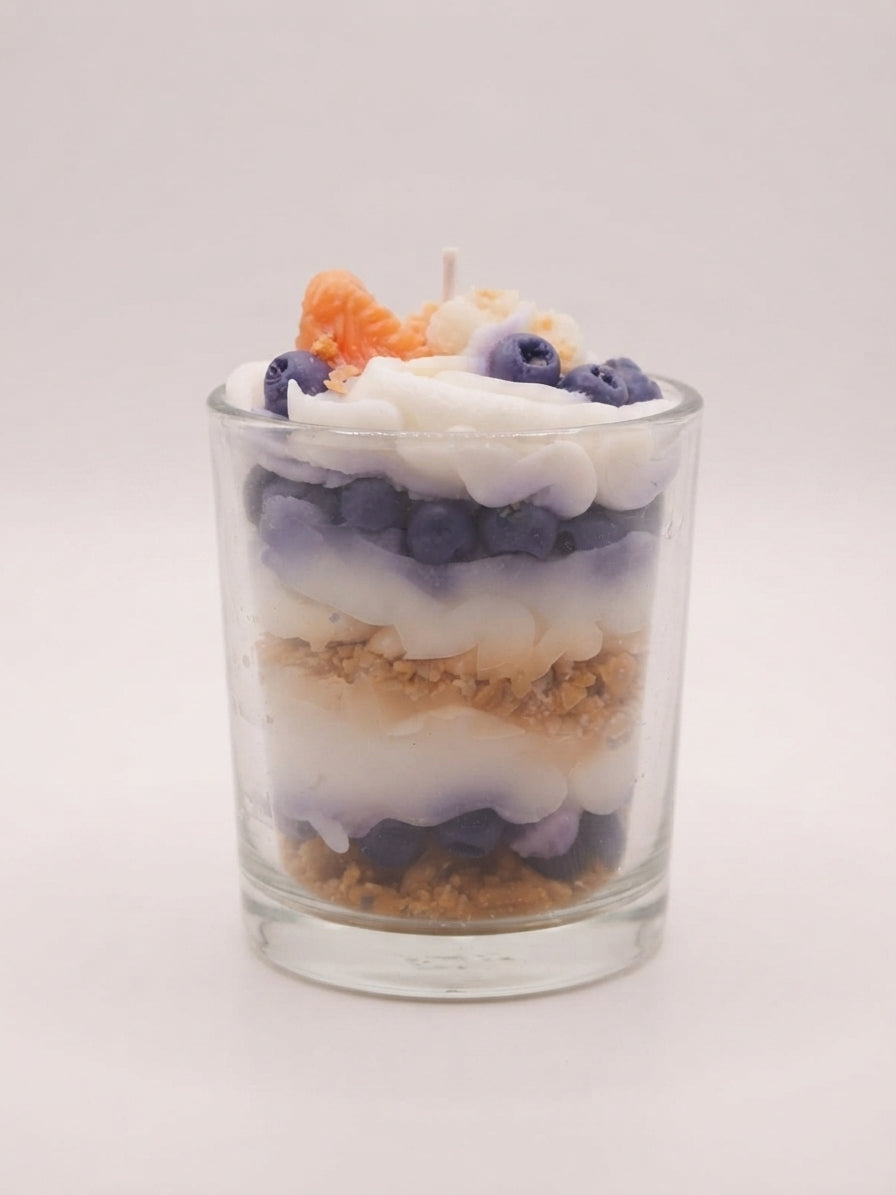 Strawberry Cream Dessert Parfait Candle - Crafted by Chitra