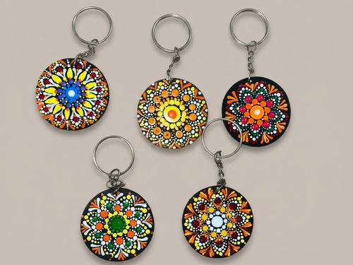 Dot Mandala Keychain - Crafted by Chitra