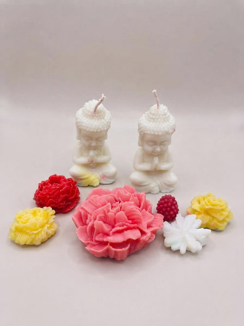 Meditating Buddha Candle Set - Crafted by Chitra