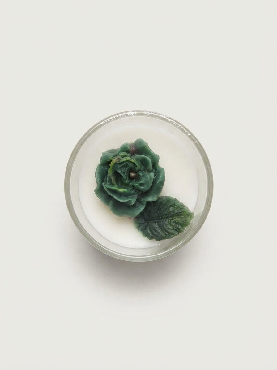 Clear Glass Succulent Candle - Crafted by Chitra