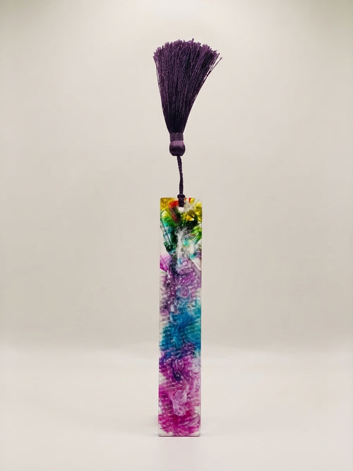 Love Hearts Resin Bookmark with Silk Tassel - Crafted by Chitra