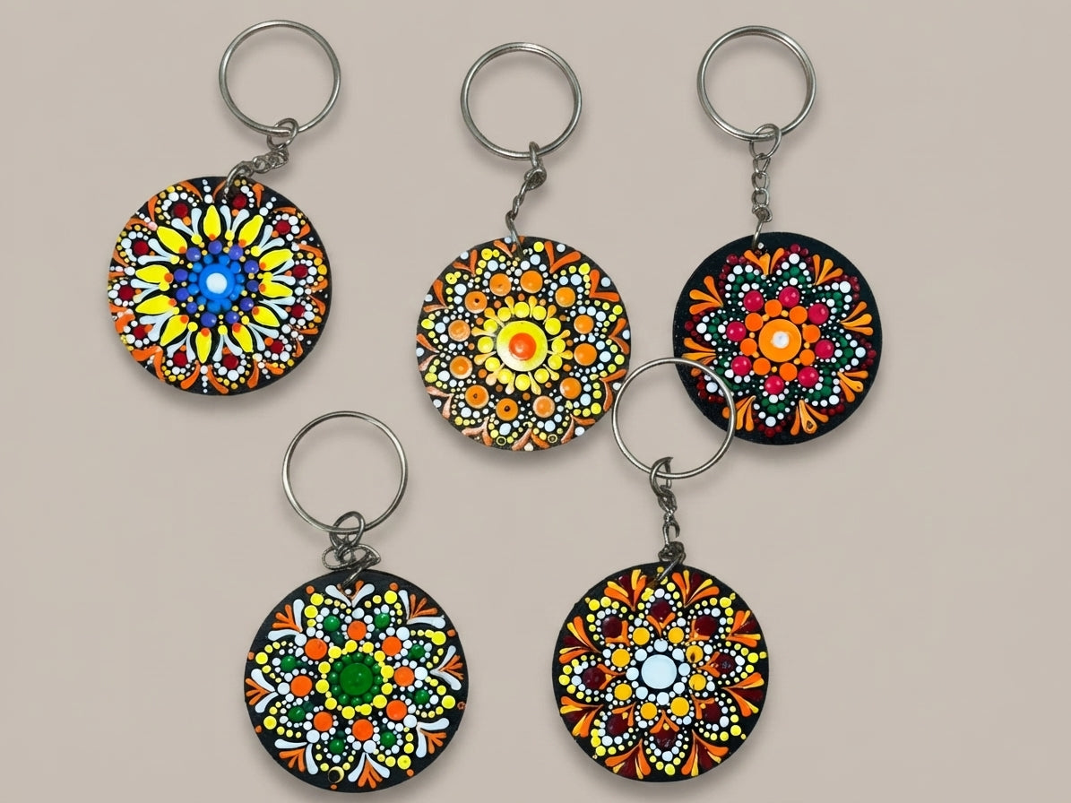 Dot Mandala Keychain - Crafted by Chitra