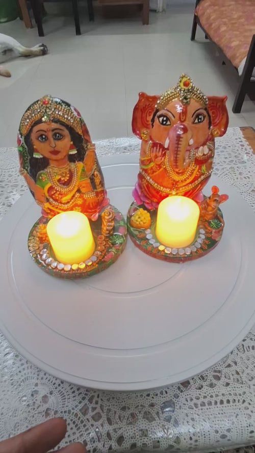 Lakhami Ganesh jodi with LED