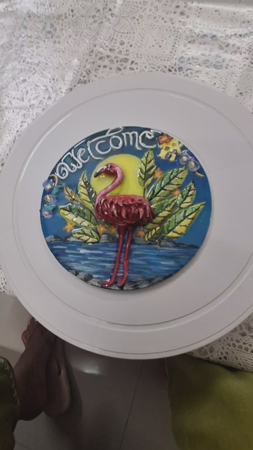Moonlight Flemingo Round welcome plate